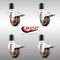 Service Caster 3 Inch 316SS High Temp Glass Filled Nylon 1-7/8 Inch Stem Caster Set Lock Brake SCC-SS316TTLEX20S314-GFNSHT-178-4 - alternate 2